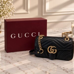 GUCCI Marmont 黑金鏈帶包